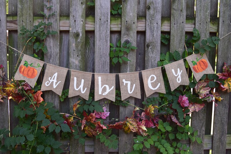 Sunflower birthday custom name Baby Decor Custom Personalized Name Baner Baby Girl Burlap banner Garland Bunting shower decor