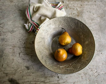 Hand Forged Everlast Metal Bowl Aluminum in the Dogwood Patterm