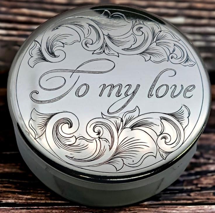 custom tobacco dip cans Ustom Hand Engraved NICKEL Dip Can Set | Personalized Ranch Brand,  Initials, Logo