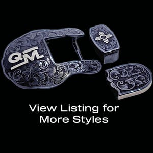 3 Piece Buckle, Plain Jane style, Custom Western Buckle, Mens Ranger Buckle, Cowboy Buckle, NFR Fashion, Cattle Brand, Fiance Gift, Wedding