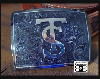 Custom Steel Western Buckle, Personalized Ranch Brand, Fiancé Gift, Cowboy Wedding
