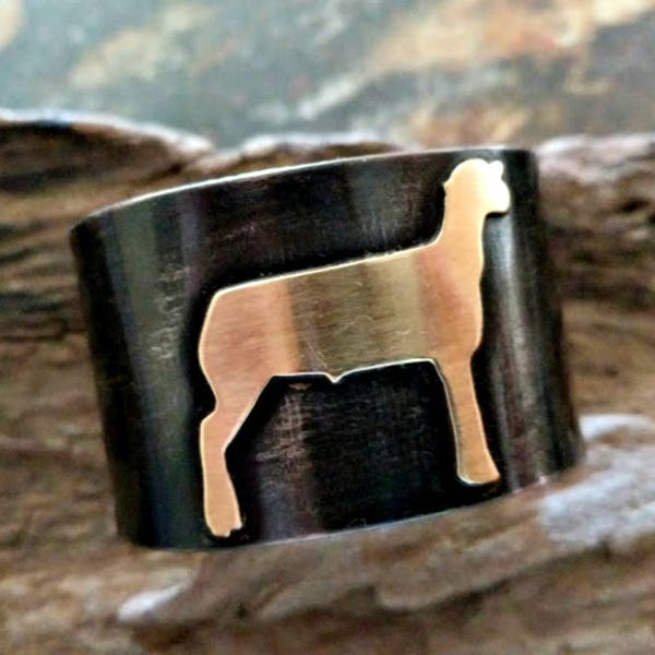 Sheep Bracelet, Sheep Jewelry, Lamb Jewelry, Show Sheep, FFA Jewelry, Rustic Bracelet, Stock Show Jewelry, Mixed Metal Cuff, Lamb Bracelet