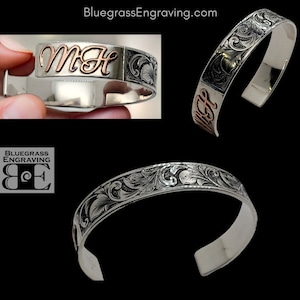 Custom Engraved Cuff, Personalized, Cattle Brand, Initials, Ranch Brand Jewelry, Gift for Him, Men&#39;s Jewelry, Western, NFR Jewelry, Rodeo