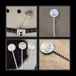Custom Silver Cowboy Toothpick, Western Tooth Pick, Cattle Brand Hat Pin, Ranch Brand, Gift, Rodeo