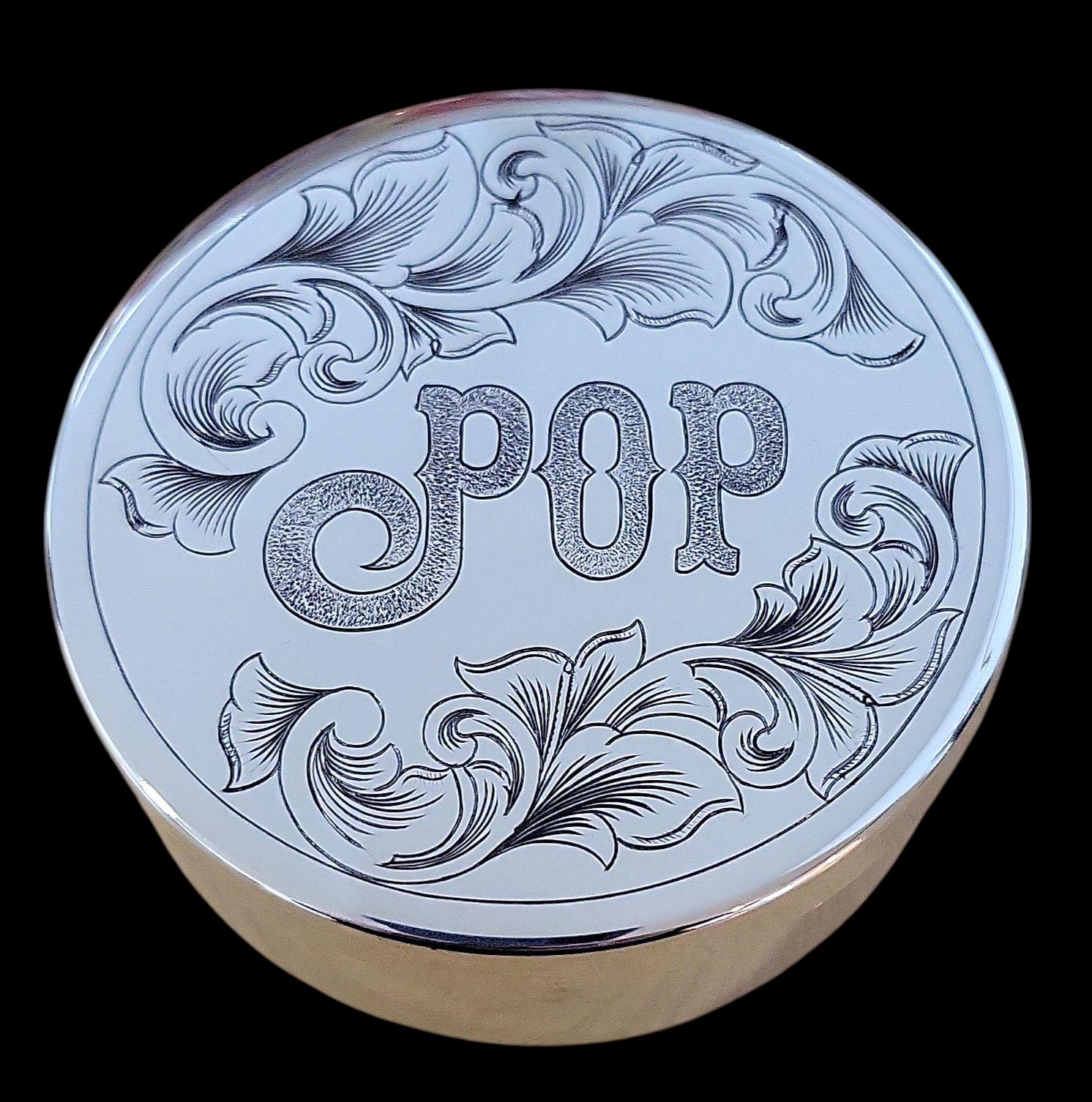 Ustom Hand Engraved NICKEL Dip Can Set | Personalized Ranch Brand,  Initials, Logo