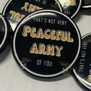 Greta Van Fleet inspirierte Pin Peaceful Army GVF Jake Josh Sam Kiszka Danny wagner Knopf