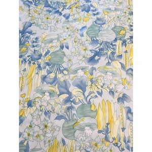 Vintage 60s 70s Psychedelic Mushroom Print Fabric Polyester Knit 60&quot; W x 2 Y