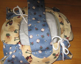 Casserole carrier that will fit a round or square dish.