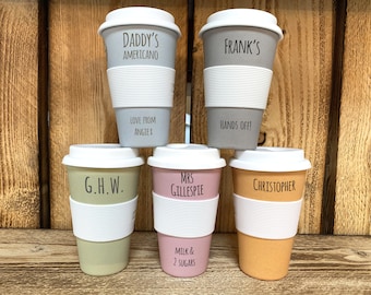 Personalized Coffee Cups with Lids Monogrammed Custom | Etsy Personalized Coffee Cups with Lids Monogrammed Custom | Etsy