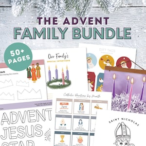 Advent Activity Pages, Catholic Christmas Activity Pages, Catholic Coloring Pages,  Catholic Homeschool, Catholic Pre-K, Catholic Teacher