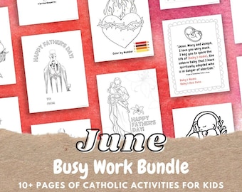 Catholic Kid Activity Pages, Sacred Heart Coloring Pages, Catholic Coloring Pages, Catholic Pre-K,  Catholic Homeschool, Catholic Teacher