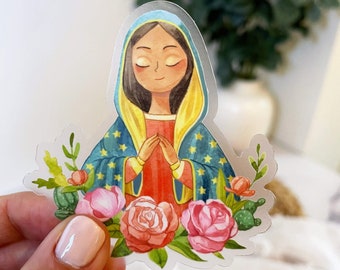 Our Lady of Guadalupe, Catholic Sticker, La Virgen de Guadalupe, Marian Apparition Stickers, St. Juan Diego
