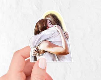 Jesus Hug Vinyl Sticker | Catholic Christian Sticker