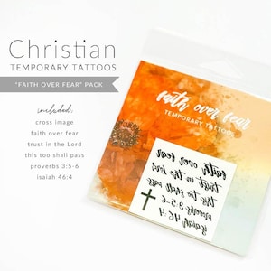 Temporary Tattoos | Faith Over Fear Collection | Christian Tattoos
