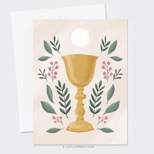 Eucharist Greeting Card, RCIA Card, First Holy Communion Card, Catholic Priest Card, Catholic Wedding Card image 3