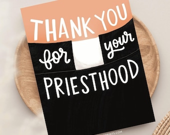 Catholic Priest Card, Catholic Greeting Cards, Catholic Stationery, Catholic Priest Gift