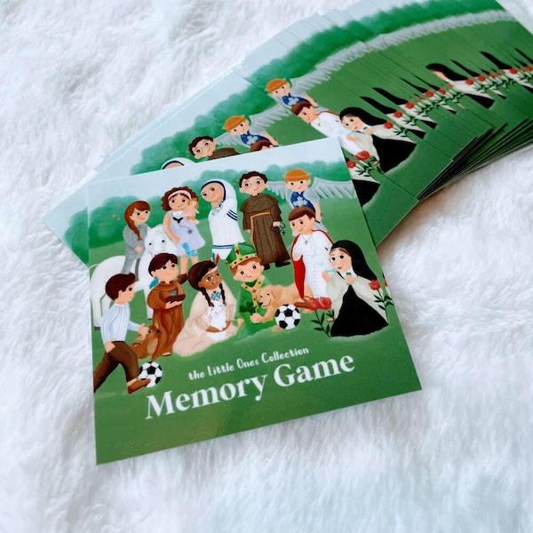 Catholic Saint Memory Game, Catholic Childrens Gifts, Catholic Matching Game, Catholic Communion Gift, Catholic Teacher, Catholic Homeschool