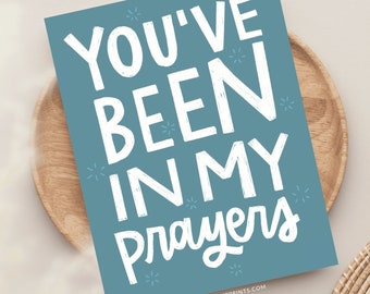 You've Been In My Prayers Greeting Card, Catholic Sympathy Card, Catholic Encouragement Card, Spiritual Bouquet Card, Catholic Prayers,