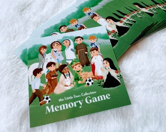 Catholic Saint Memory Game, Catholic Childrens Gifts, Catholic Matching Game, Catholic Communion Gift, Catholic Teacher, Catholic Homeschool