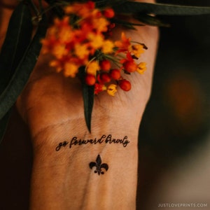 Temporary Tattoos Born To Do This Collection St. Joan of Arc Quote image 2