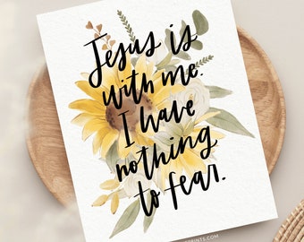 Jesus is With Me Greeting Card, Catholic Encouragement Card, Catholic Sympathy Card, Catholic Miscarriage Card, Catholic Stationery