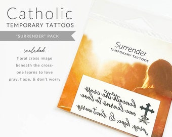 Temporary Tattoos | Surrender Collection | Inspired by St. Padre Pio