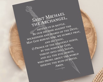 St. Michael Prayer Greeting Card, Catholic Man Card, Catholic Father's Day Card, Catholic Priest Card, Catholic Brother, Catholic Decon Card