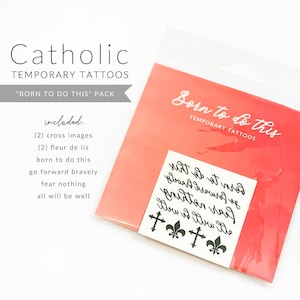 Temporary Tattoos | Born To Do This Collection | St. Joan of Arc Quote