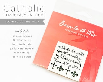 Temporary Tattoos | Born To Do This Collection | St. Joan of Arc Quote