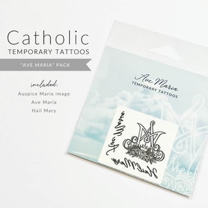 Temporary Tattoos | Ave Maria Collection | Blessed Mother