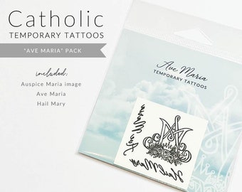 Temporary Tattoos | Ave Maria Collection | Blessed Mother