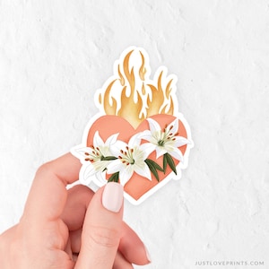 Most Chaste Heart of St. Joseph | Catholic Vinyl Sticker | Car Sticker | Consecration to St. Joseph, Protector of Families