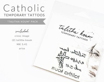 Temporary Tattoos | Talitha Koum Collection | Catholic Tattoos