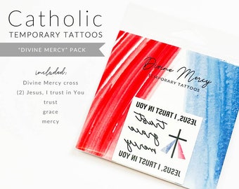 Temporary Tattoos | Divine Mercy Collection | Catholic Tattoos