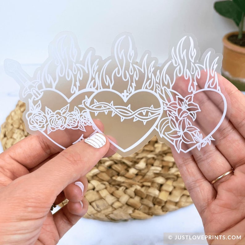 Holy Family Hearts Car Window Sticker, Large Sticker, 100% Weatherproof, Catholic Car Decal, Catholic Vinyl Sticker, Catholic Mom Gift image 5