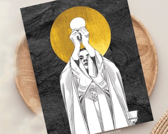 Catholic Priest Greeting Card, Priest Ordination Card, Priest Anniversary Card, Priest Thank You Card, Catholic Priest Gift