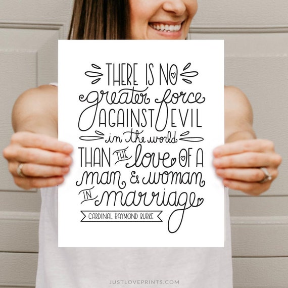 Catholic Marriage Quote By Cardinal Raymond Burke Wedding Etsy