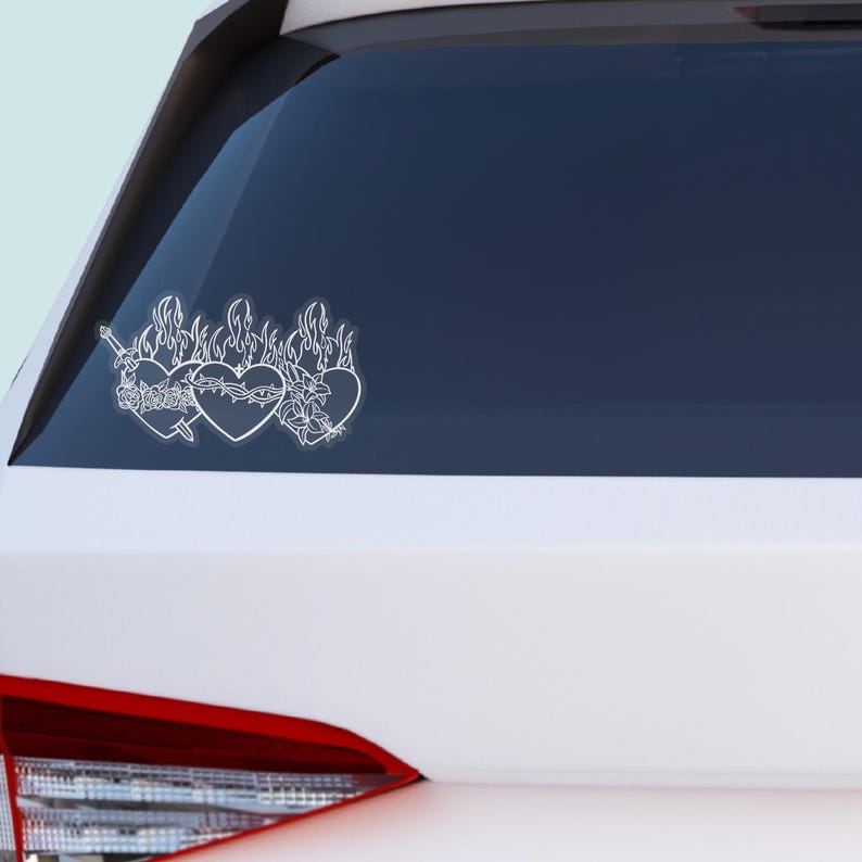 Holy Family Hearts Car Window Sticker, Large Sticker, 100% Weatherproof, Catholic Car Decal, Catholic Vinyl Sticker, Catholic Mom Gift image 9