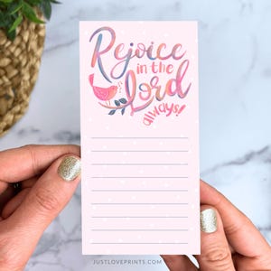 Rejoice in the Lord Always Mini Notepad