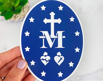 Imán para coche con la Medalla Milagrosa, Regalo mariano, Regalo para el Día de la Madre católica, Regalo para mamá católica, Regalo para hermana católica, Regalo de consagración mariana