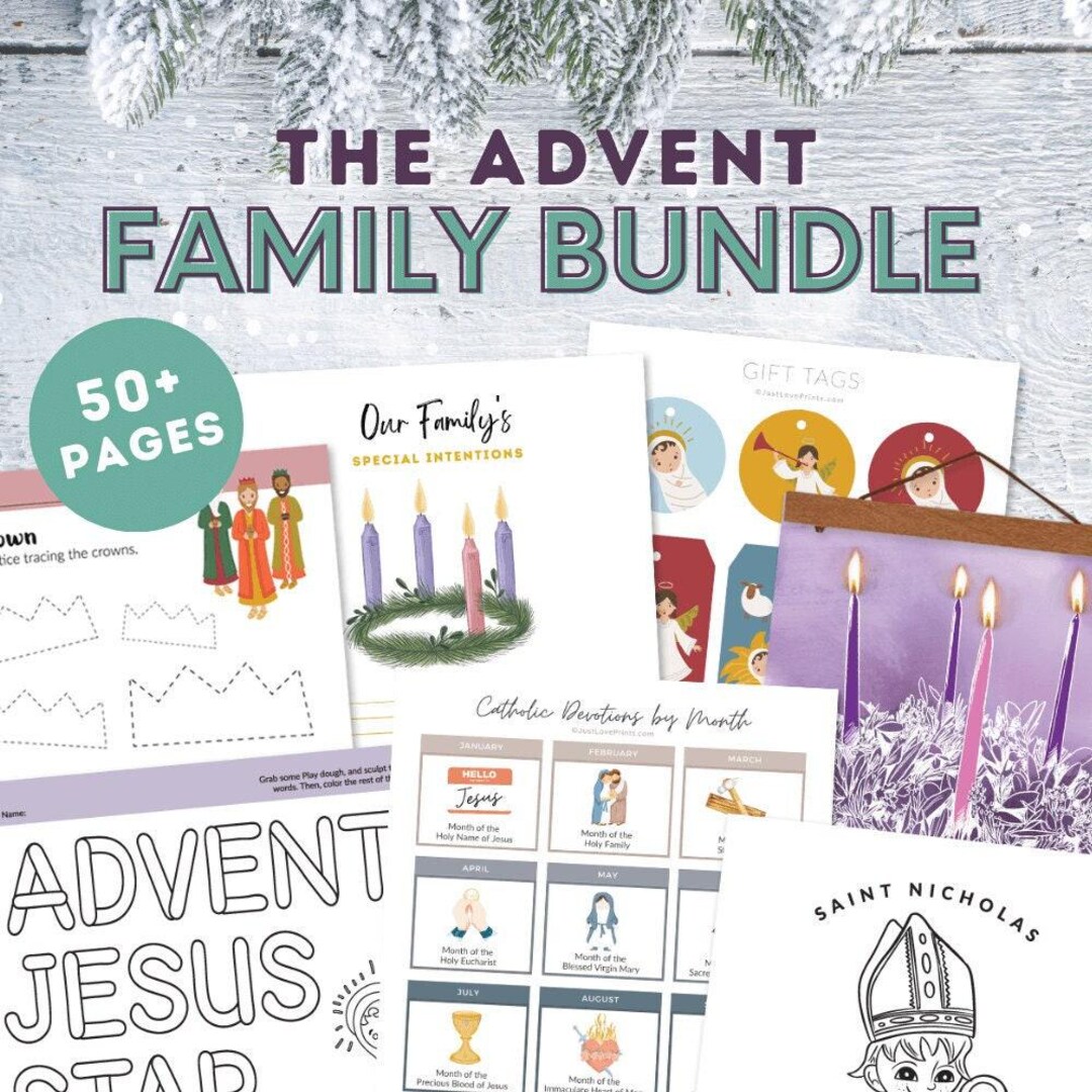 Advent Activity Pages, Catholic Christmas Activity Pages, Catholic ...