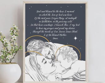 St. Andrew Novena, Christmas Anticipation Prayer, Catholic Advent Novena, Nativity Scene, Catholic Christmas Gift, Mary Joseph Baby Jesus