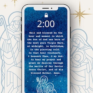 St. Andrew Novena Phone Screensaver, St. Andrew Christmas Novena Lock Screen