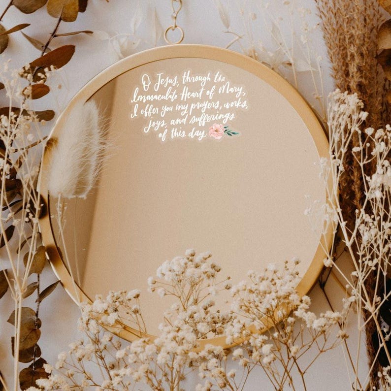 Morning Offering Prayer, Catholic Sticker, Catholic Mom Gift, Catholic Mother's Day Gift, Catholic Mom, Christian Mother's Day image 4