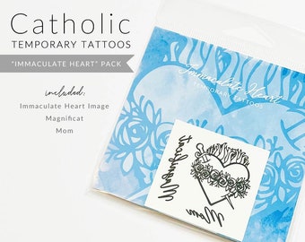 Temporary Tattoos | Immaculate Heart Collection | Blessed Mother