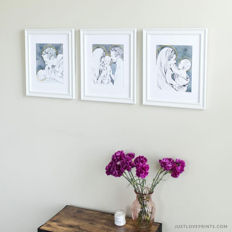 St. Joseph Playing With Baby Jesus | Catholic Father's Day Gift ...
