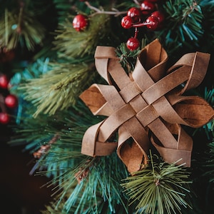 Leather Snowflake Ornament Gift