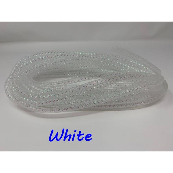 White Mesh Tubing - 45ft (15 Yards) - Great for Craft Projects - Great for Wreaths  // Make Cute Bows! / Decorating Projects