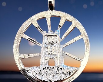 Sterling Silber Tor Anhänger, Glastonbury Amulett, keltische Mythologie Schmuck