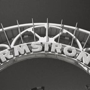 New Orleans Black & White Photo, Armstrong Park Sing in the Treme&#39; Neighborhood, New Orleans Photography